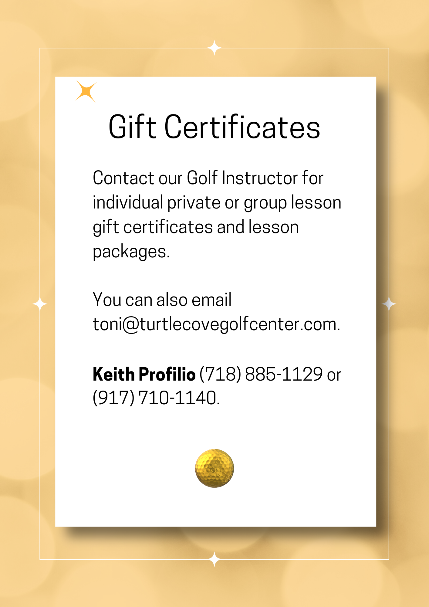 GIFT CERTIFICATES